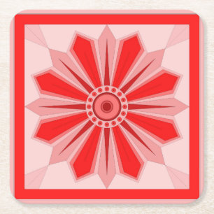 Posavasos Cuadrado De Papel Monstruo de papel con arte