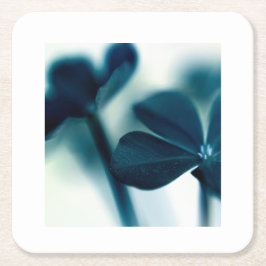 Posavasos Cuadrado De Papel Monstruo de papel con flores profundas