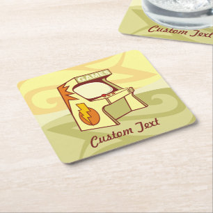 Posavasos Cuadrado De Papel Monstruo de papel cuadrado de máquina de arcade