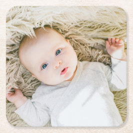 Posavasos Cuadrado De Papel Monstruo de papel fotográfico Personalizado