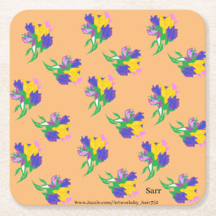 Posavasos Cuadrado De Papel Monstruo de papel : Lilly's