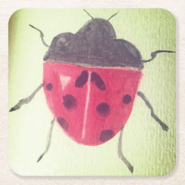 Posavasos Cuadrado De Papel Monstruo Ladybird/Ladbug