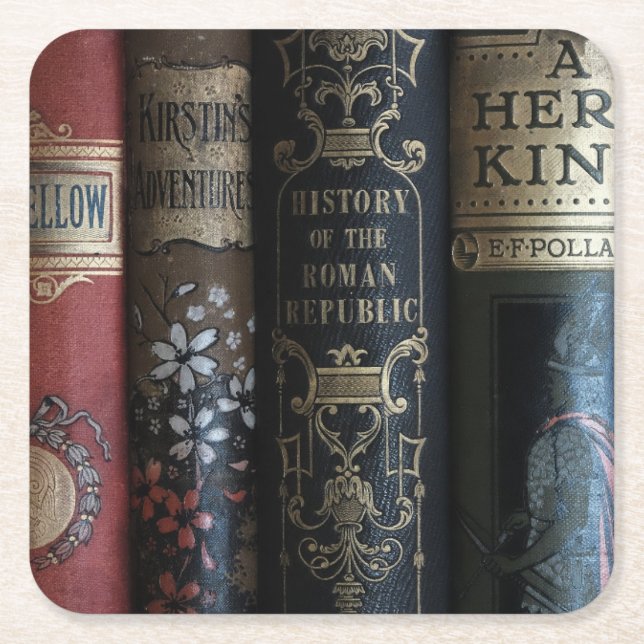 Posavasos Cuadrado De Papel Monstruo literario (Anverso)