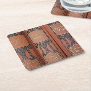 Posavasos Cuadrado De Papel Monstruo literario