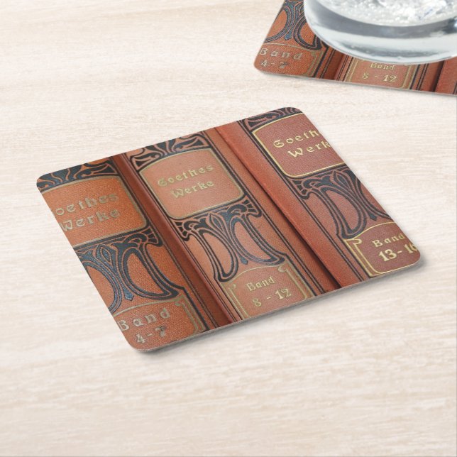 Posavasos Cuadrado De Papel Monstruo literario (En perspectiva)