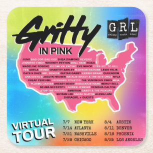 Posavasos Cuadrado De Papel Monstruo Tour Virtual GRL