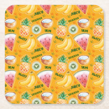 Montaña de papel de fruta tropical