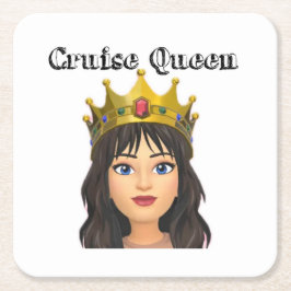 Posavasos Cuadrado De Papel Montaña rusa de cruceros Queen