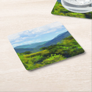 Posavasos Cuadrado De Papel Montaña Vista Coaster