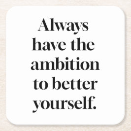 Posavasos Cuadrado De Papel Montura de papel de ambición