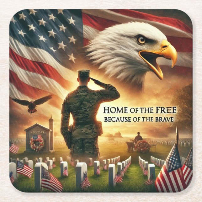 Posavasos Cuadrado De Papel Monumento conmemorativo a los desastres (Anverso)