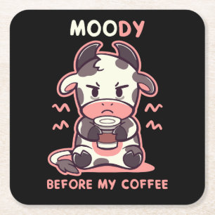 Posavasos Cuadrado De Papel MOOdy antes de mi café