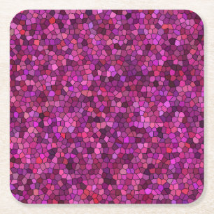Posavasos Cuadrado De Papel Mosaic Pink