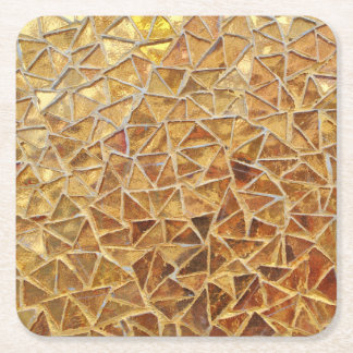 Posavasos Cuadrado De Papel Mosaico del oro