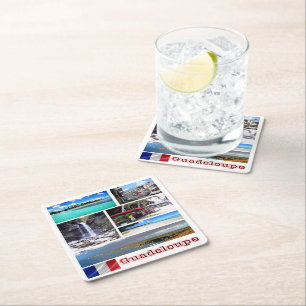 Posavasos Cuadrado De Papel mosaico z zGP03 de GUADELOUPE, Caribe,