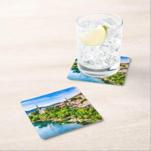 Posavasos Cuadrado De Papel Mostar Bosnia y Herzegovina