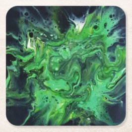 Posavasos Cuadrado De Papel Motif abstrait. Anetka.