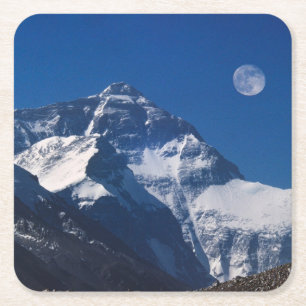 Posavasos Cuadrado De Papel Mt. Everest   Tíbet, China