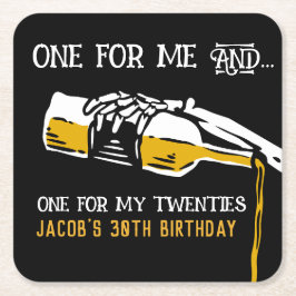 Posavasos Cuadrado De Papel Muerte a mis 20