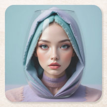 Mujer de arte de arena con facetas