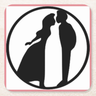 POSAVASOS CUADRADO DE PAPEL MUJER KISSING MAN