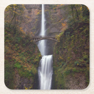 Posavasos Cuadrado De Papel Multnomah baja en último otoño