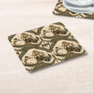 Posavasos Cuadrado De Papel munkus patrulla nocturna papel coaster/bar