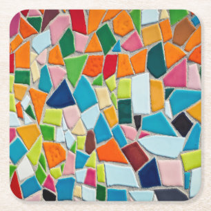 Posavasos Cuadrado De Papel Muro mosaico simulado