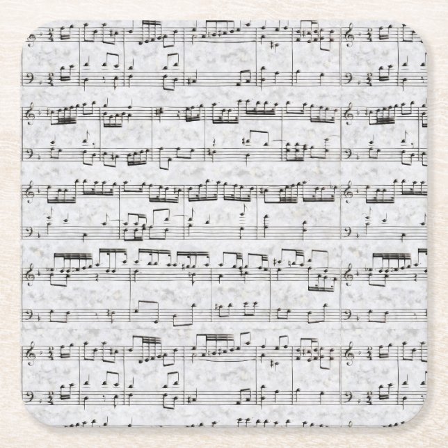 Posavasos Cuadrado De Papel Muscy (Anverso)