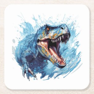 Posavasos Cuadrado De Papel Muy Cool Imagen Digital de una Pintura al Óleo de