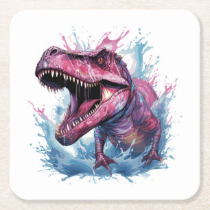 Posavasos Cuadrado De Papel Muy Cool Imagen Digital de una Pintura al Óleo de