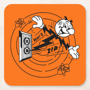 Posavasos Cuadrado De Papel Muy divertido Reddy Kilowatt Coaster Set