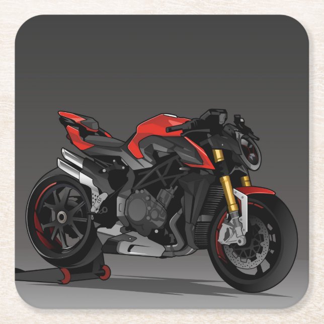 Posavasos Cuadrado De Papel MV Agusta Brutale 1000RR (Anverso)