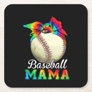 Posavasos Cuadrado De Papel Nacimiento de la Madre Madre del Béisbol
