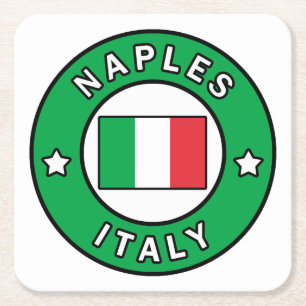 Posavasos Cuadrado De Papel Nápoles Italia