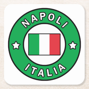 Posavasos Cuadrado De Papel Napoli Italia