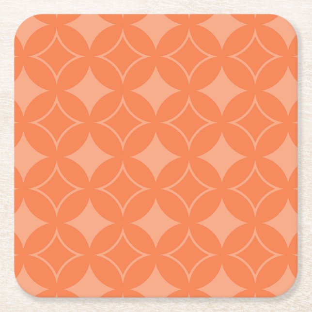 Posavasos Cuadrado De Papel Naranja (Anverso)
