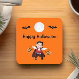 Posavasos Cuadrado De Papel Naranja colorido salta Fiesta de niños de Hallowee