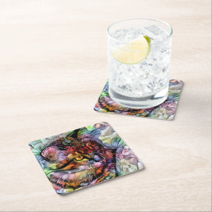 Posavasos Cuadrado De Papel Nari y las Flores