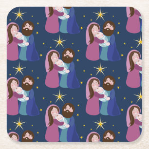 Posavasos Cuadrado De Papel Natividad de los navidades