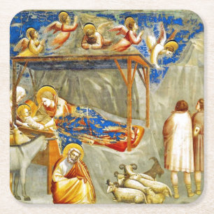 Posavasos Cuadrado De Papel Natividad Nacimiento de Jesús