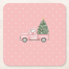 Posavasos Cuadrado De Papel Navidad