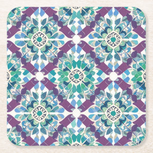 Posavasos Cuadrado De Papel Navidades