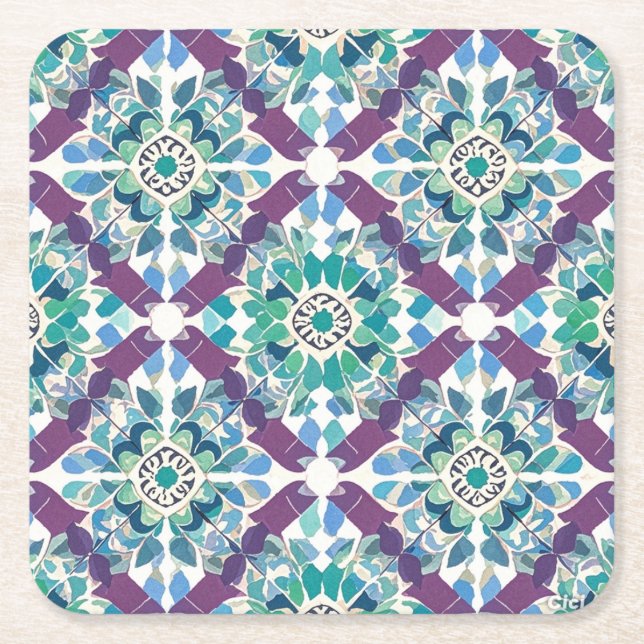 Posavasos Cuadrado De Papel Navidades (Anverso)