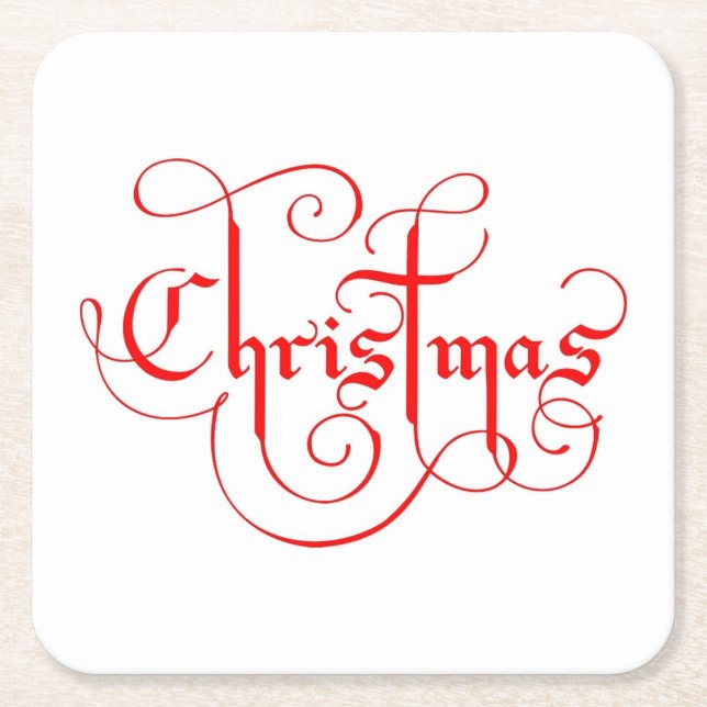 POSAVASOS CUADRADO DE PAPEL NAVIDADES (Anverso)