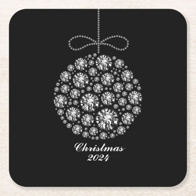 Posavasos Cuadrado De Papel Navidades 2024 Square (Anverso)