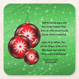 Posavasos Cuadrado De Papel Navidades Carol Lyrics Hark Herald Angels