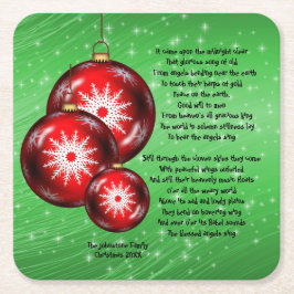 Posavasos Cuadrado De Papel Navidades Carol Lyrics - Vino A Medianoche -