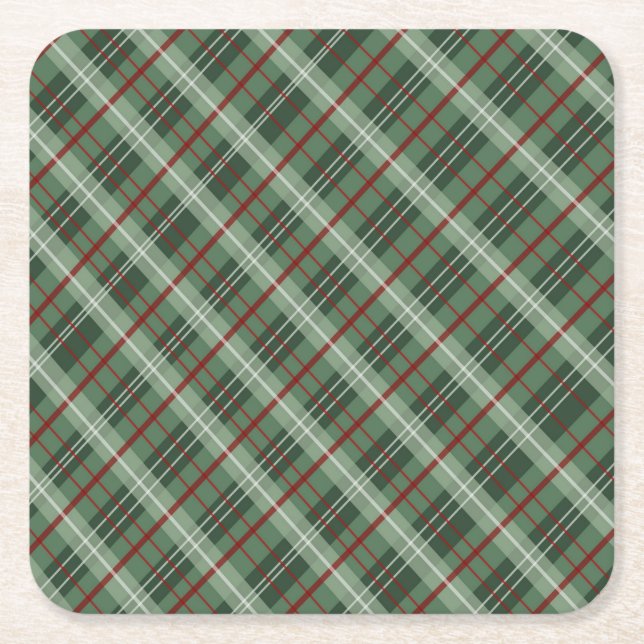 Posavasos Cuadrado De Papel Navidades colocados (Anverso)