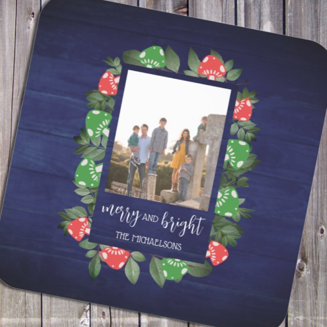 Posavasos Cuadrado De Papel Navidades de hongos singulares rusticos de Woodlan (Subido por el creador)